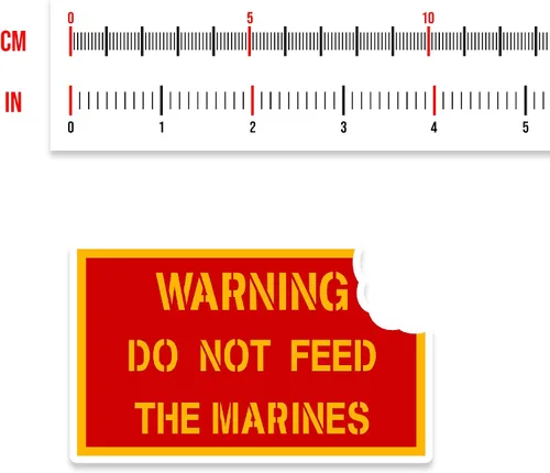 Vista 2 de Calcomanía de vinilo Warning Do Not Feed The Marines Semper Fi de NEO Tactical Gear - Fabricado en los Estados Unidos