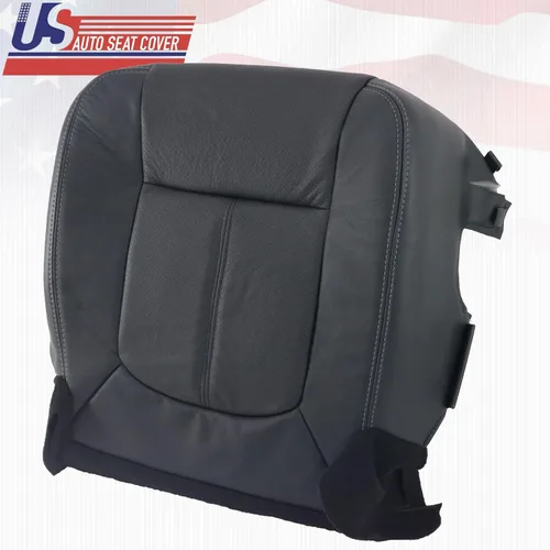 Vista 6 de 2011 2012 para Ford F250 F350 Lariat Driver-Passenger Bottom Funda de asiento de cuero negro