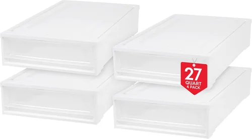 Vista 10 de IRIS USA Paquete de 2, 6 cuartos de galón pequeño organizador
