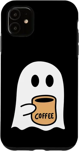 Vista 8 de iPhone 16 Spooky Fall Ghost Coffee Lovers Costume Case