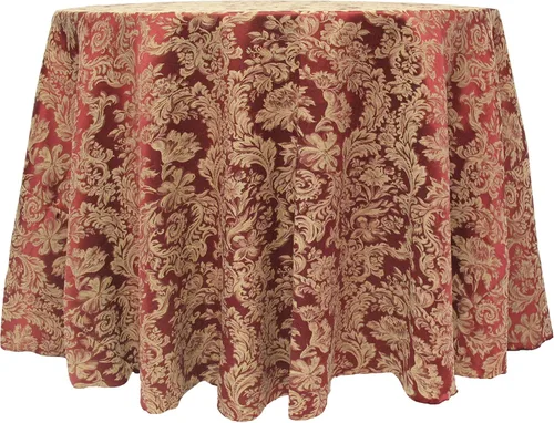 Vista 20 de Ultimate Textile - Paquete de 2 manteles redondos de damasco Miranda de 72 pulgadas, tejido jacquard, color negro
