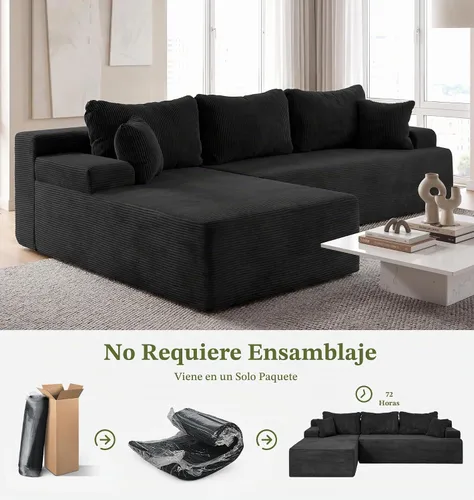 Vista 9 de Fond&Found - Sofá modular modular no requiere montaje, sofá modular de gran tamaño para sala de estar y oficina