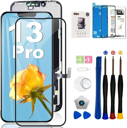 Vista 21 de EFAITHFIX para iPhone 11 Reemplazo de pantalla COF de 6.1 pulgadas, marco de pantalla LCD, ensamblaje de pantalla táctil 3D, digitalizador