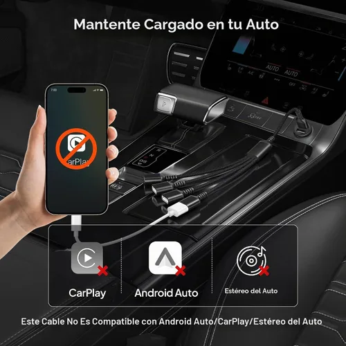 Vista 6 de Elebase Divisor USB de 1 en 4 salidas de 1 pie, cargador USB Sp-Litter, cable USB Y multipuerto, cable divisor de extensión USB, adaptador de carga