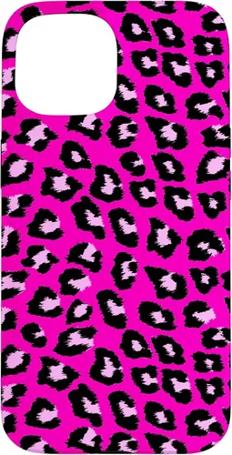 Vista 6 de McBling - Carcasa para iPhone 17, diseño de leopardo y guepardo rosa intenso