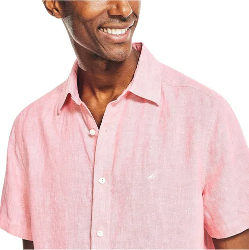 Vista 4 de Nautica Camisa de manga corta de lino hecha de forma sostenible para hombre