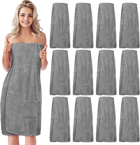 Vista 15 de Tigeen Spa Robe for Women Waffle Spa Wraps Negro