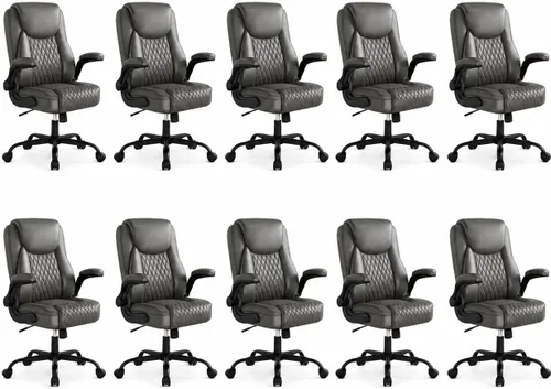 Vista 21 de GTPLAYER Black Office Desk Chair with 90° Flip-up Arm, 2 Pack