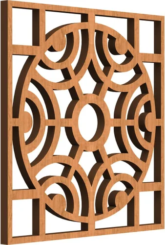 Vista 38 de Walton Paneles de pared decorativos de madera con calado, pequeños, 11 3/8 pulgadas de ancho x 11 3/8 pulgadas de alto x 1/4 pulgadas de alto, nogal