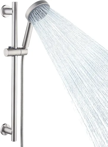 Vista 10 de KES Soporte de cabezal de ducha ajustable con combo de barra deslizante, cabezal de ducha de mano con manguera, kit de ducha de mano de 5 funciones
