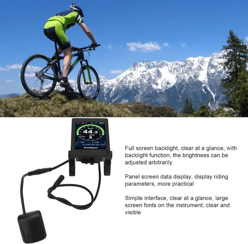 Vista 3 de Medidor de pantalla 860C Medidor de pantalla de scooter eléctrico de vidrio templado 24 V 36 V 48 V 52 V Bicicleta eléctrica Medidor