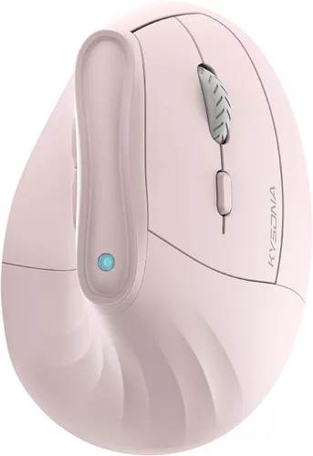 Vista 10 de KYSONA Ratón ergonómico inalámbrico, mouse vertical Bluetooth, DPI ajustable de 5 niveles, ratones con interruptor silencioso de 2.4 G para Windows