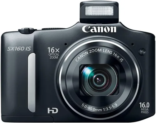 Vista 3 de Canon PowerShot SX160 es una cámara digital de 16.0 MP con zoom estabilizado de imagen óptica de gran angular de 16x con LCD de 3.0 pulgadas (negro)