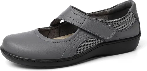 Vista 2 de Zapatos planos clásicos y cómodos Mary Jane para mujer, zapatos de vestir casuales a la moda, bonitos zapatos de vestir con puntera cerrada, ligeros
