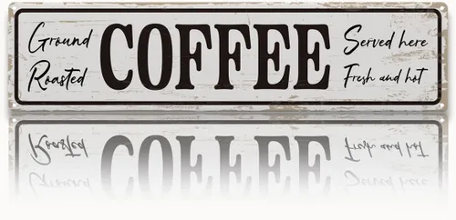 Vista 9 de Letrero de barra de café para decoración de cafetería, letrero de metal retro, decoración rústica de pared de granja, decoración de pared