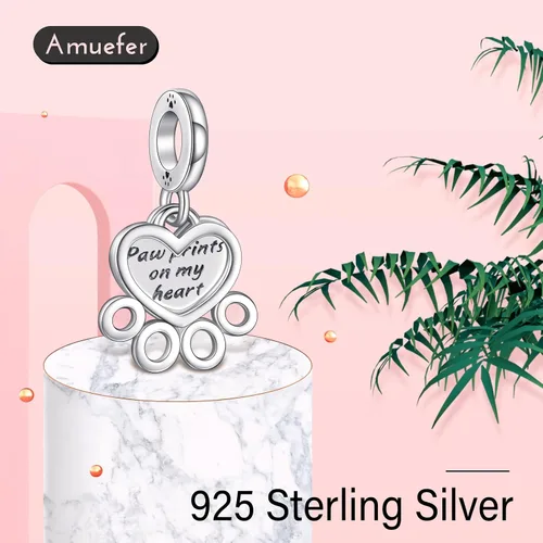 Vista 56 de Amufer S925 Charms for Women, compatible with Pandora Bracelets and Necklaces, Jewelry Gift