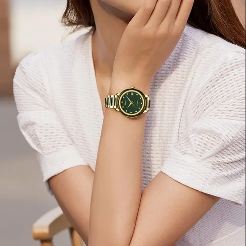 Vista 5 de Diella Reloj mecánico automático para mujer, reloj de lujo impermeable con espejo de cristal de zafiro (modelo AD6001L)
