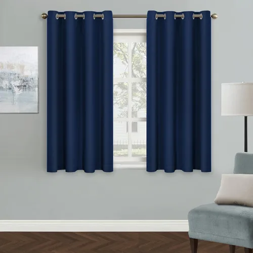 Vista 43 de MYSKY HOME Cortinas Aqua para Armario para Entrada Cortina Opaca para Puerta para Sala de Estar Cortina Oscurecedora de Habitación con Ojales