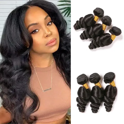 Vista 12 de Extensiones de cabello humano corto ondulado suelto, 1 Bunldes, 100% sin procesar, cabello virgen brasileño de 8 pulgadas, extensiones de cabello