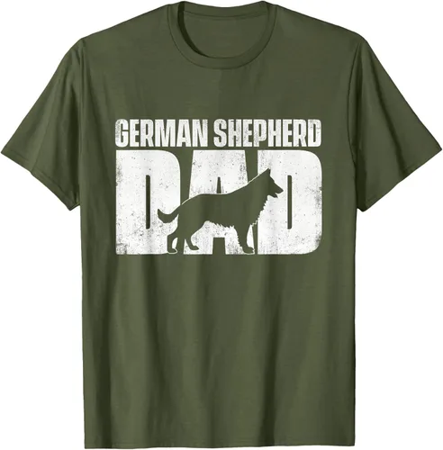 Vista 79 de Camiseta de pastor alemán para el día del padre del dueño de perros caninos, Negro