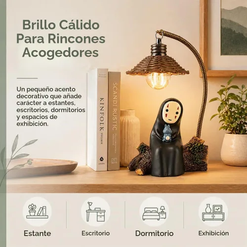 Vista 5 de Lámpara Sin Cara, Luz Nocturna Sin Cara para Niños, Regalo para Decoración del Hogar