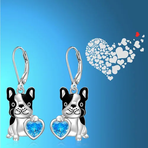 Vista 9 de Shamrock Flamingo French Bulldog Turkey Black Cat Pumpkin Christmas Tree Snowman Earrings for Women Sterling Silver St Patircks Jewelry Gifts
