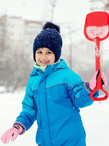 Vista 4 de Geyoga 2 pares de guantes de esquí de nieve para niños, impermeables, de piel sintética, guantes de snowboard resistentes al viento para jóvenes