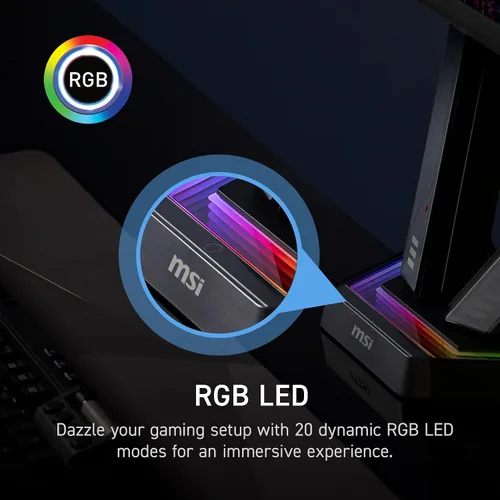Vista 7 de MSI MPG MT161DR - Brazos de soporte para monitor dual RGB de alta calidad, soporte de 17-38 pulgadas, compatible con VESA, montaje asistido por