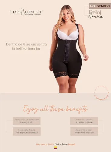 Vista 5 de SHAPE CONCEPT 053 044 040 Fajas Colombianas Reductoras y Moldeadoras Prenda de Compresión Postoperatoria, Prenda de Abdominoplastia