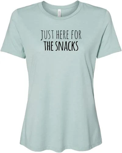 Vista 6 de Cute Women's Screen Printed Crew Neck Tee, Shirts With Sayings, Dusty Blue or Olive