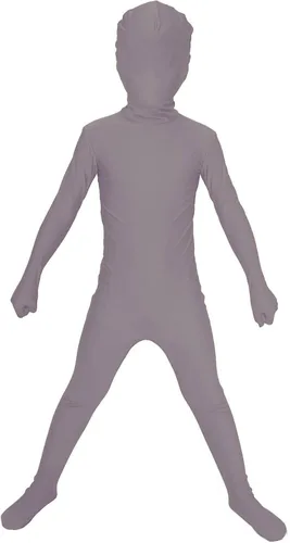 Vista 25 de Aniler Disfraz de Halloween de elastano para niños de 6 a 16 años, body de animal para cosplay, overol para niñas Negro