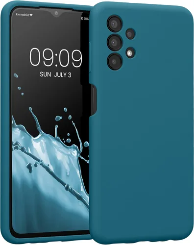 Vista 192 de kwmobile Funda compatible con Samsung Galaxy A13 4G - Funda delgada de silicona TPU - Acabado suave al tacto - Amarillo radiante