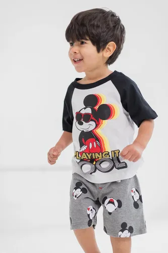 Vista 2 de Disney Mickey Mouse - Conjunto de camiseta y pantalones cortos para bebé a niño grande