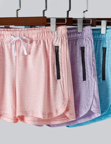 Vista 7 de Paquete de 4 pantalones cortos deportivos para niñas de 3 pulgadas, pantalones cortos de fútbol para niñas, ropa deportiva con bolsillos