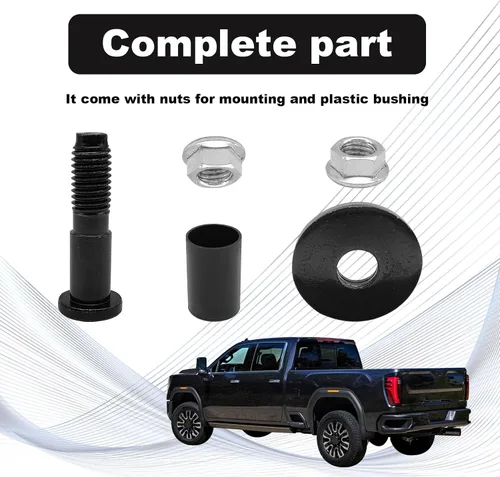 Vista 3 de 2 piezas de perno delantero de puerta trasera 38427, tuercas de repuesto # 11570162 compatibles con Chevy Silverado Escalade Avalanche Sierra