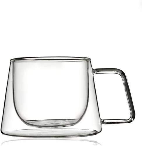 Vista 2 de M Kae Home, vaso de cristal de doble pared, 2 unidades, 6.8 fl oz