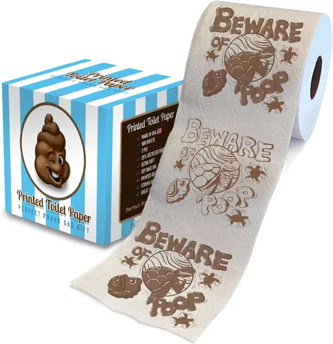 Vista 8 de Printed TP Beware of Bear Poop - Papel higiénico impreso para broma, sorpresa, decoración de baño, regalo novedoso para hombres, mujeres, amigos