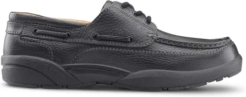 Vista 5 de Dr. Comfort Patrick - Zapatos náuticos terapéuticos para hombre, con parte superior de cuero, para diabéticos