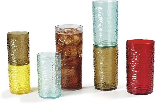 Vista 7 de Carlisle FoodService Products Vaso de plástico Pebble Optic Pebble para restaurantes, catering, cocinas, plástico, 11.9 onzas, transparente