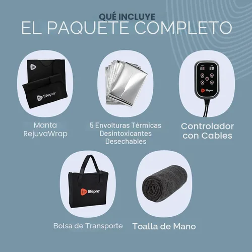 Vista 8 de Manta de sauna infrarroja LifePro para desintoxicación y relajación – Sauna portátil de infrarrojos lejanos para el hogar para desintoxicación