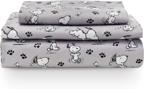 Vista 13 de Berkshire Peanuts® - Juego de sábanas tamaño individual, 3 piezas, diseño de personajes lindos Snoopy de microfibra suave, mini Snoopy y Woodstock