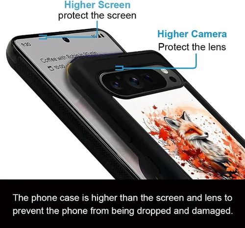 Vista 1251 de Compatible con Google Pixel 4A 5G Mobile Case Creative Acrylic Panel trasero Silicona Protección Grip especialmente diseñado para Google Pixel 4A 5G