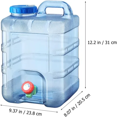 Vista 2 de Didiseaon - Jarra de agua de 5 galones, contenedor de agua para campamento, botella deportiva, contenedor de almacenamiento de bebidas, dispensador