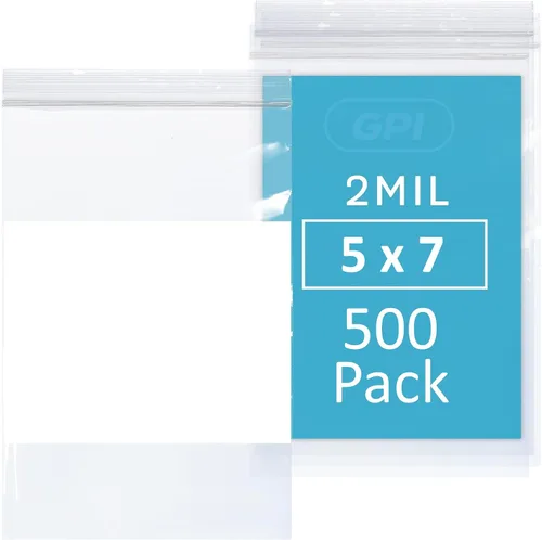 Vista 26 de GPI Paquete de 100 bolsas de plástico transparente de 1.5 x 2 pulgadas con cierre de cremallera, bolsas de polietileno resistentes y duraderas de 2