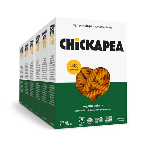 Vista 9 de Chickapea - Pasta de garbanzos, espagueti orgánico alto en proteínas, pasta de lentejas, sin gluten, a base de plantas, sin OMG, baja