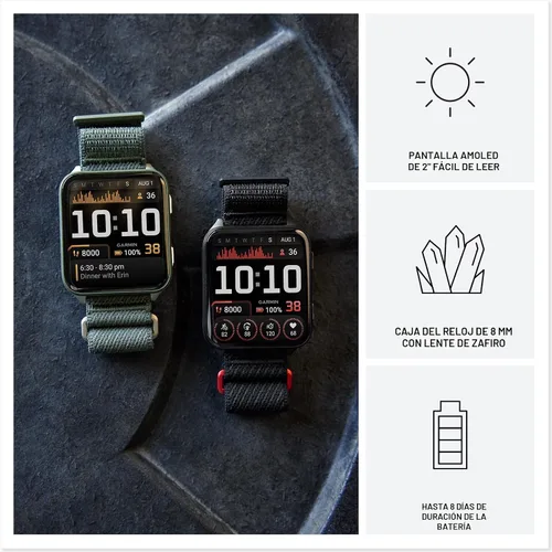 Vista 3 de Garmin® Venu® X1, Reloj inteligente GPS delgado y ligero, pantalla AMOLED, funciones avanzadas de salud y fitness, negro con respaldo de caja