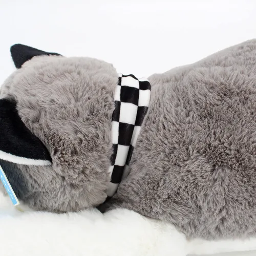Vista 5 de Husky siberiano con bufanda de peluche para perro, cachorro de peluche, juguete de 20 pulgadas