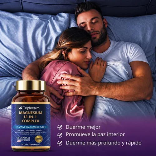 Vista 7 de Complejo de magnesio 12 en 1 para mujeres y hombres, suplemento de magnesio de alta absorción de 1000 mg con glicinato, citrato, malato y taurato