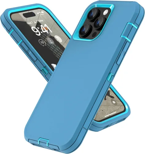 Vista 10 de Funda compatible con iPhone 14 Pro Max, funda protectora de alta resistencia, cuerpo completo, goma de silicona duradera a prueba de golpes