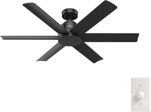 Vista 19 de Hunter 59614 Kennicott - Ventilador de techo para exterior o interior de 44 pulgadas sin luz - Ventilador de techo blanco sin luz, para patio Blanco